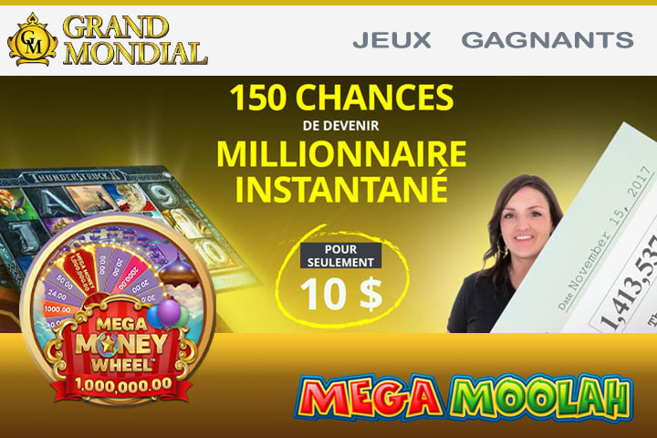 Série de Mega Moolah Gagnants de Grand Mondial Casino