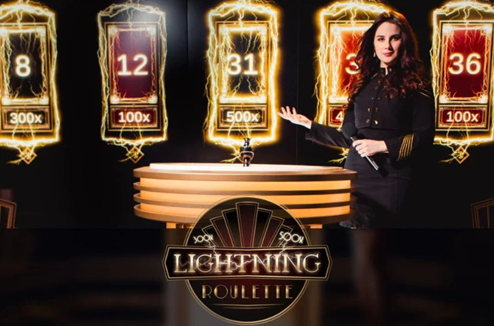 Lightning Roulette langsung di kasino online