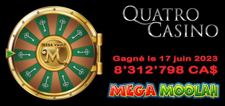 Jackpot Mega Moolah Gagnant en juin 2023