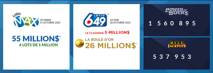 Jackpots de millionnaires à gagner sur EspaceJeux.com